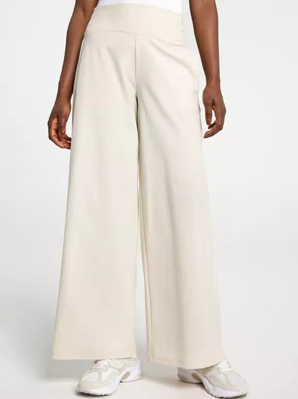 DSG Wide Leg Cream Pants - Women's Comfortable High-Rise Trousers